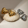 Simple Stainless Steel Loveshaped Electroplated Earrings For Women