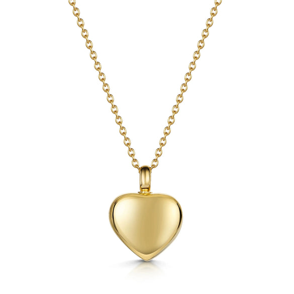 Simple Stainless Steel Necklace With Heart Shape Pendant And Electroplating