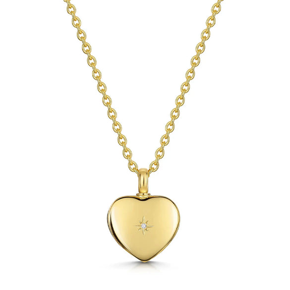 Simple Stainless Steel Necklace With Heart Shape Pendant And Electroplating