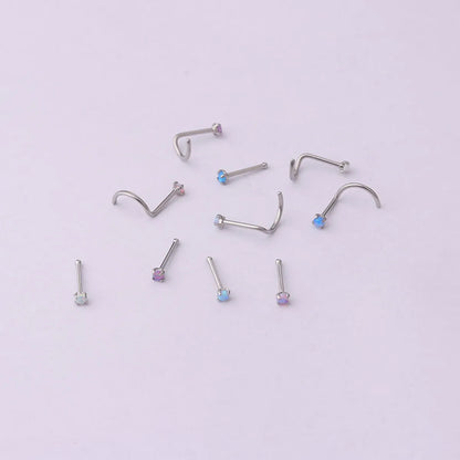 Fashion Geometric Stainless Steel Nose Studs