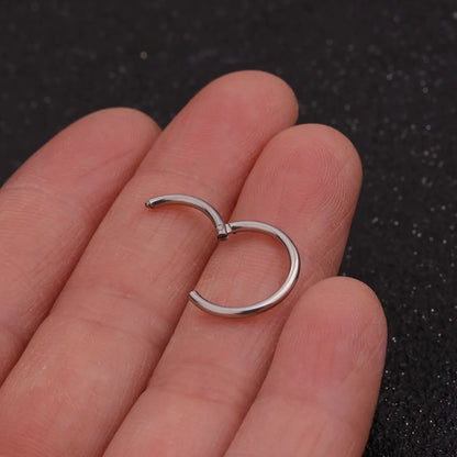 Simple Style Geometric Metal Plating Nose Ring