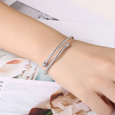 Simple Stainless Steel Opening Retractable Bracelet Wholesale Gooddiy