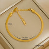 Simple Stainless Steel Rhombus Chain Bracelet Set For Unisex With 18K Gold Electroplating
