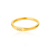 Simple Stainless Steel Ring With Gold Inlaid Letters Numbers Text For Men And Women