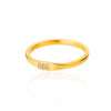 Simple Stainless Steel Ring With Gold Inlaid Letters Numbers Text For Men And Women