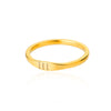 Simple Stainless Steel Ring With Gold Inlaid Letters Numbers Text For Men And Women