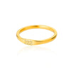 Simple Stainless Steel Ring With Gold Inlaid Letters Numbers Text For Men And Women
