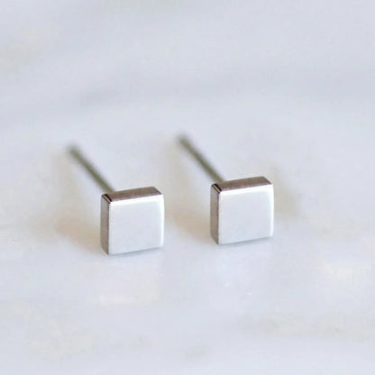 Simple Stainless Steel Small Earrings Fashion Square Earrings Mini Earrings Wholesale Gooddiy