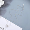 Simple Sterling Silver Geometric Double Ring Pendant Necklace With Electroplated Cross Chain