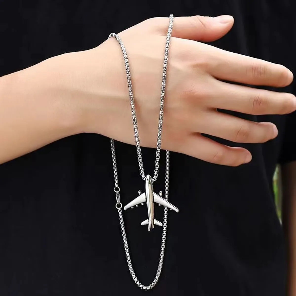 Simple Style Airplane Alloy Plating Unisex Necklace 1 Piece