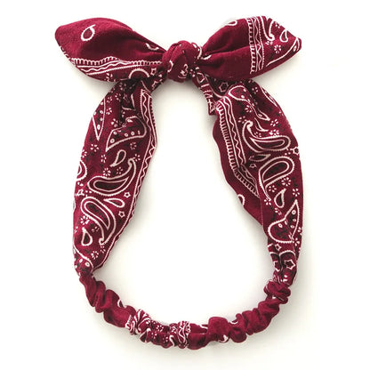 Simple Style Amoeba Flower Cloth Printing Pleated Hair Band 1 Piece