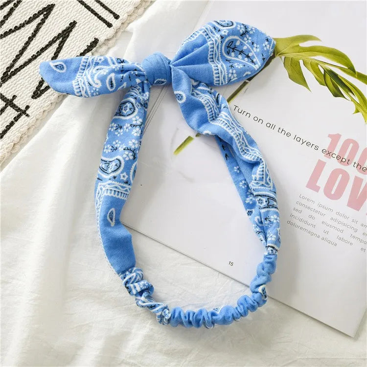 Simple Style Amoeba Flower Cloth Printing Pleated Hair Band 1 Piece