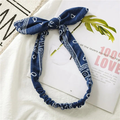 Simple Style Amoeba Flower Cloth Printing Pleated Hair Band 1 Piece