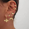 Simple Style Animal Alloy Inlay Rhinestones Pearl Women'S Ear Clips 1 Set