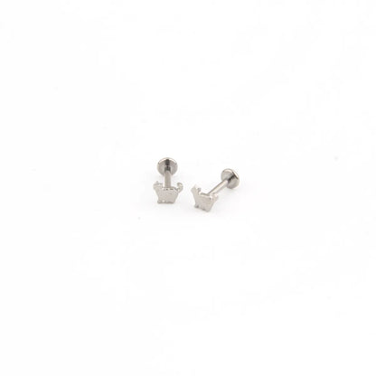 Simple Style Animal Cat Titanium Steel Lip Stud In Bulk