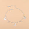 Simple Style Animal Cross Moon Gold Plated Silver Plated Imitation Pearl Alloy Wholesale Anklet