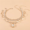 Simple Style Animal Cross Moon Gold Plated Silver Plated Imitation Pearl Alloy Wholesale Anklet