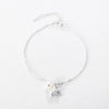 Simple Style Animal Cross Moon Gold Plated Silver Plated Imitation Pearl Alloy Wholesale Anklet