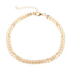 Simple Style Animal Cross Moon Gold Plated Silver Plated Imitation Pearl Alloy Wholesale Anklet