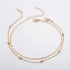 Simple Style Animal Cross Moon Gold Plated Silver Plated Imitation Pearl Alloy Wholesale Anklet