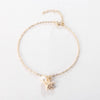 Simple Style Animal Cross Moon Gold Plated Silver Plated Imitation Pearl Alloy Wholesale Anklet