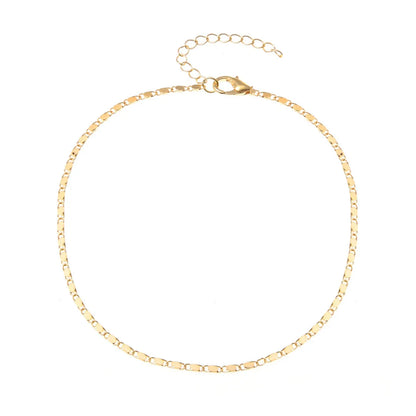 Simple Style Animal Cross Moon Gold Plated Silver Plated Imitation Pearl Alloy Wholesale Anklet