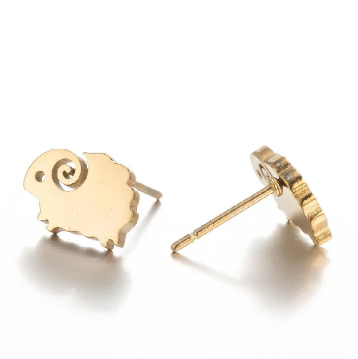 Simple Style Animal Stainless Steel Ear Studs 1 Pair