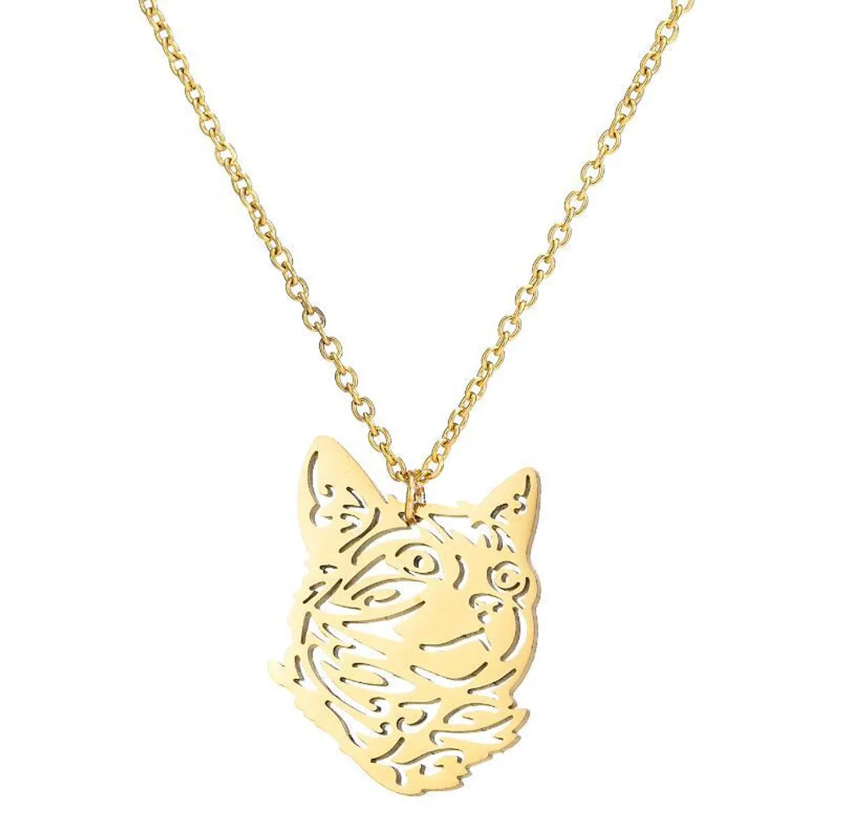 Stainless Steel Simple Style Plating Animal Pendant Necklace