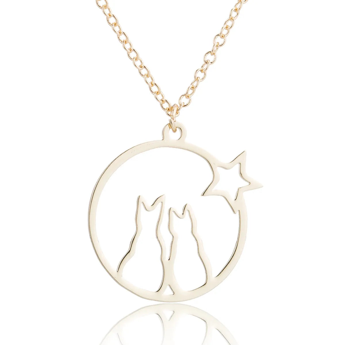 Stainless Steel Simple Style Plating Animal Pendant Necklace