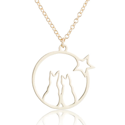 Stainless Steel Simple Style Plating Animal Pendant Necklace