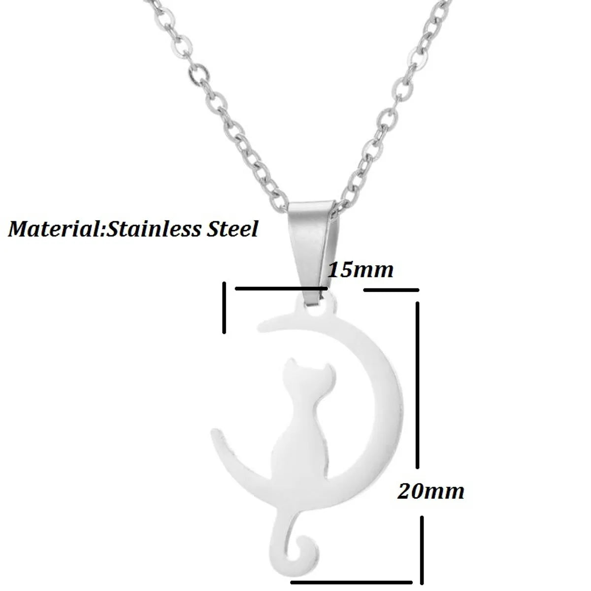 Stainless Steel Simple Style Plating Animal Pendant Necklace