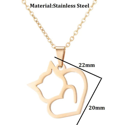 Stainless Steel Simple Style Plating Animal Pendant Necklace