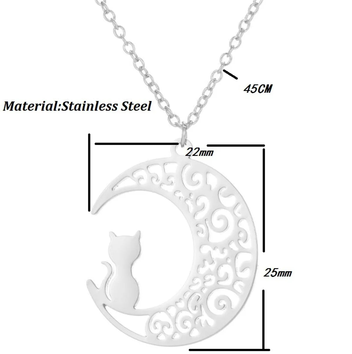 Stainless Steel Simple Style Plating Animal Pendant Necklace