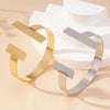 Simple Style Artistic Solid Color Ferroalloy Wholesale Bangle