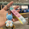 Cute Simple Style Astronaut Silica Gel Women'S Keychain