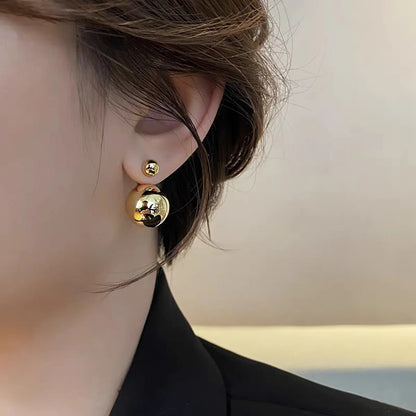 Simple Style Ball Alloy Plating Women's Ear Studs