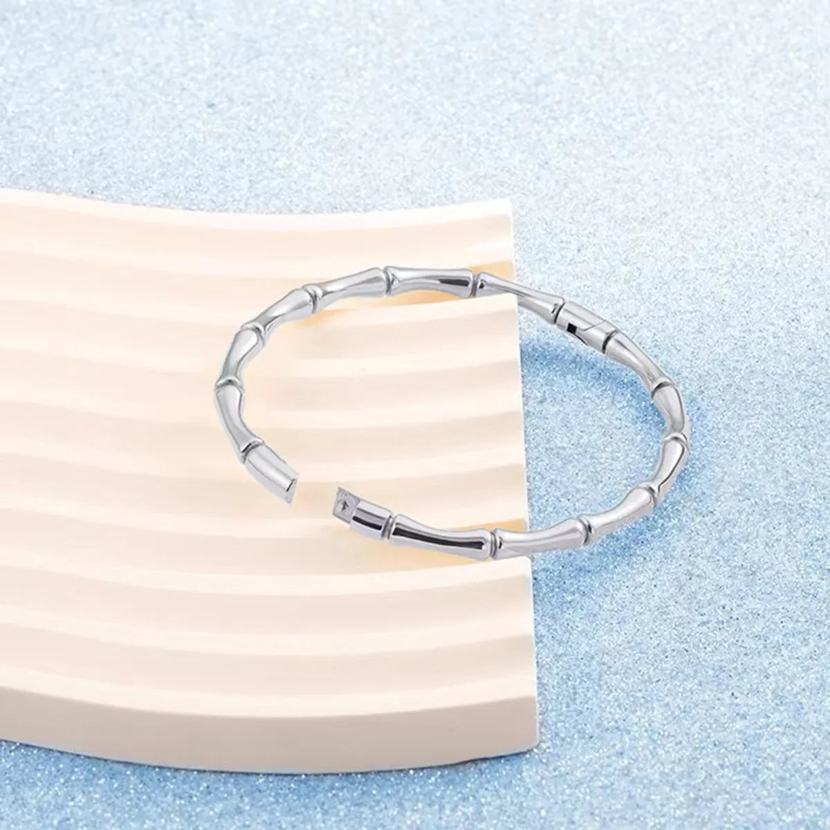 Simple Style Bamboo Stainless Steel Plating Bangle