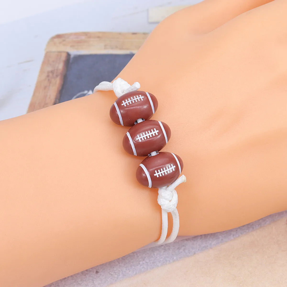 Simple Style Basketball Football Arylic Unisex Bracelets