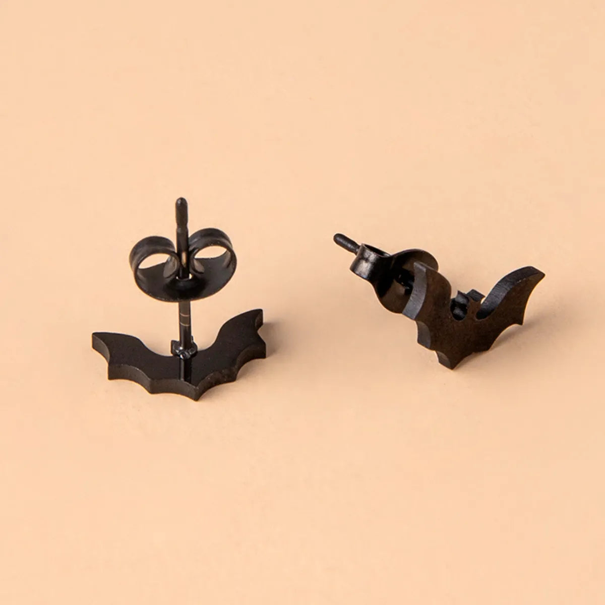 1 Pair Simple Style Bat Stainless Steel Ear Studs