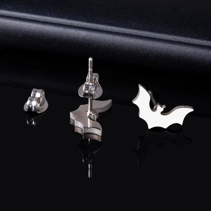 1 Pair Simple Style Bat Stainless Steel Ear Studs