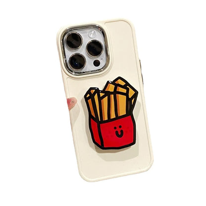 Simple Style Bear French Fries Banana Silica Gel   Phone Cases