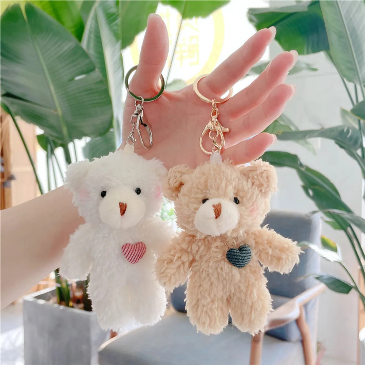 Simple Style Bear Pp Cotton Bag Pendant Keychain