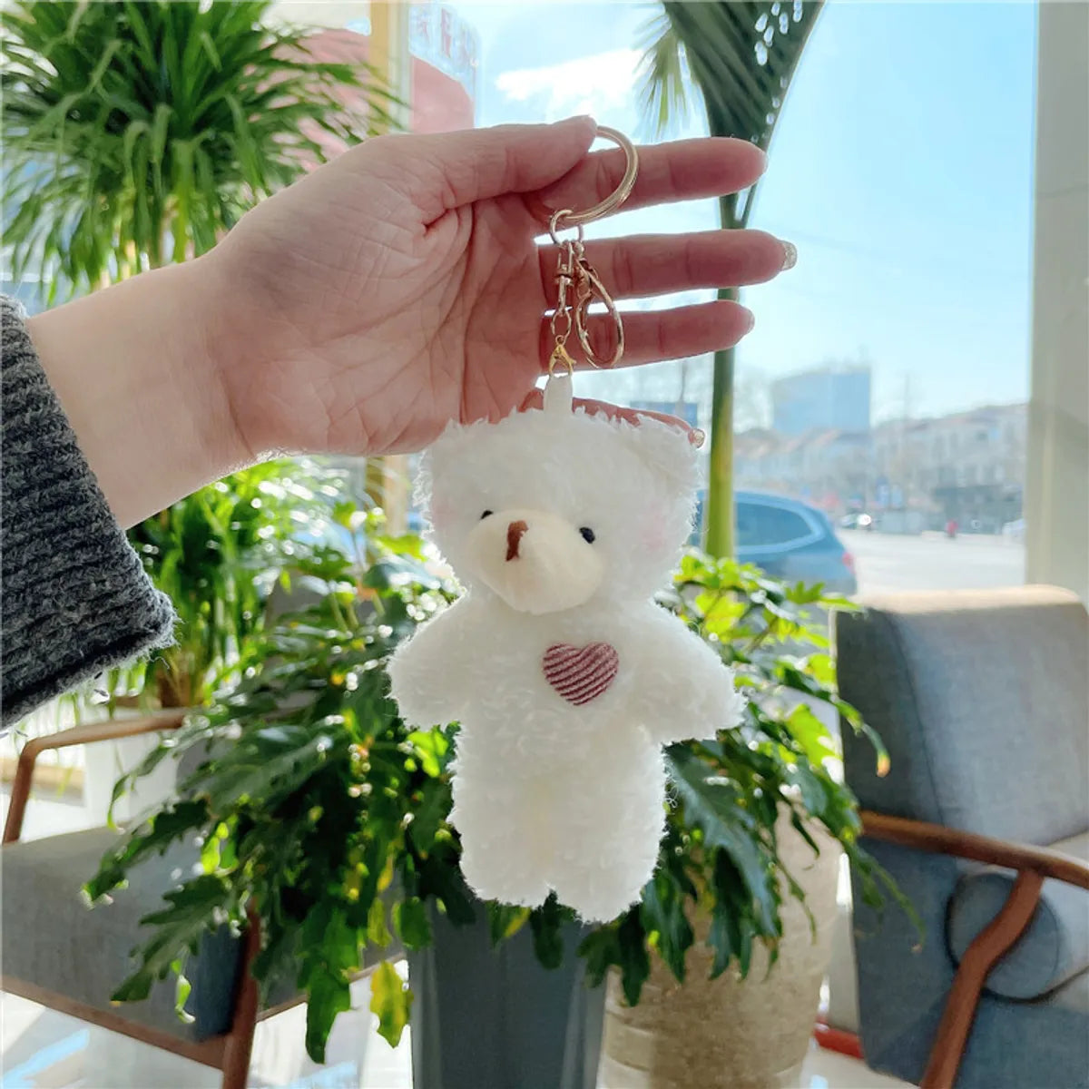 Simple Style Bear Pp Cotton Bag Pendant Keychain