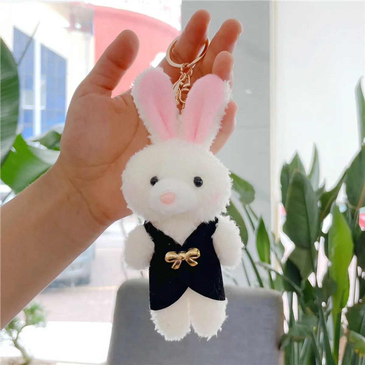 Simple Style Bear Pp Cotton Bag Pendant Keychain