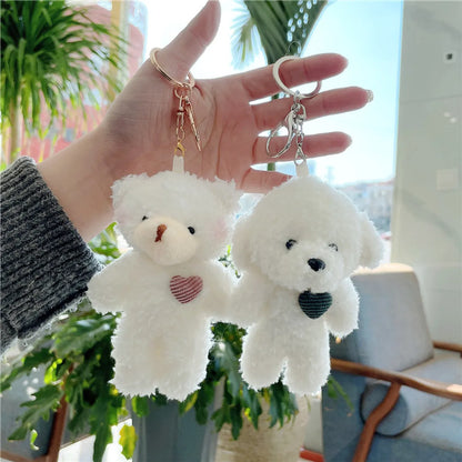 Simple Style Bear Pp Cotton Bag Pendant Keychain