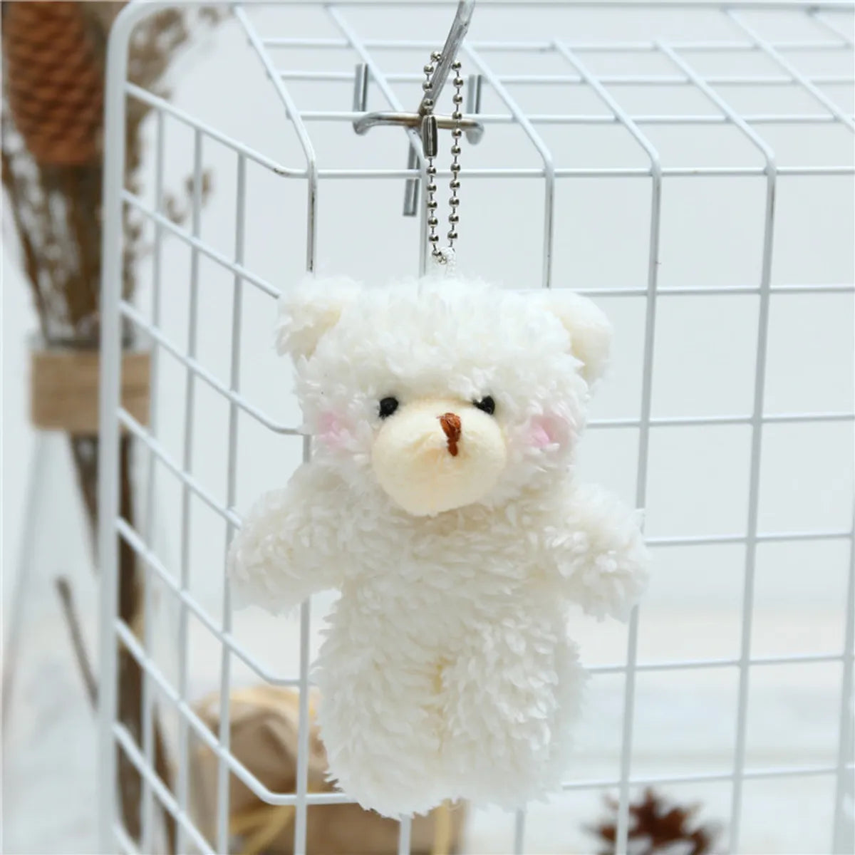 Simple Style Bear Pp Cotton Bag Pendant Keychain