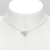 Simple Style Bee Sterling Silver Inlay Zircon Pendant Necklace