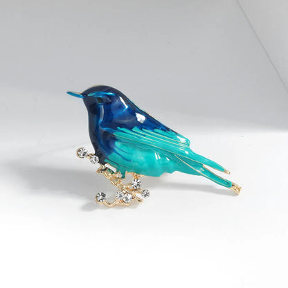 Simple Style Bird Alloy Inlay Rhinestones Unisex Brooches