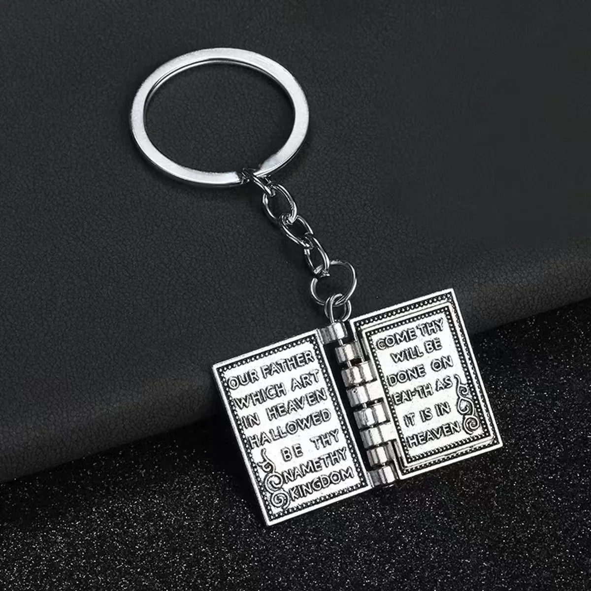 Simple Style Book Letter Alloy Plating Keychain