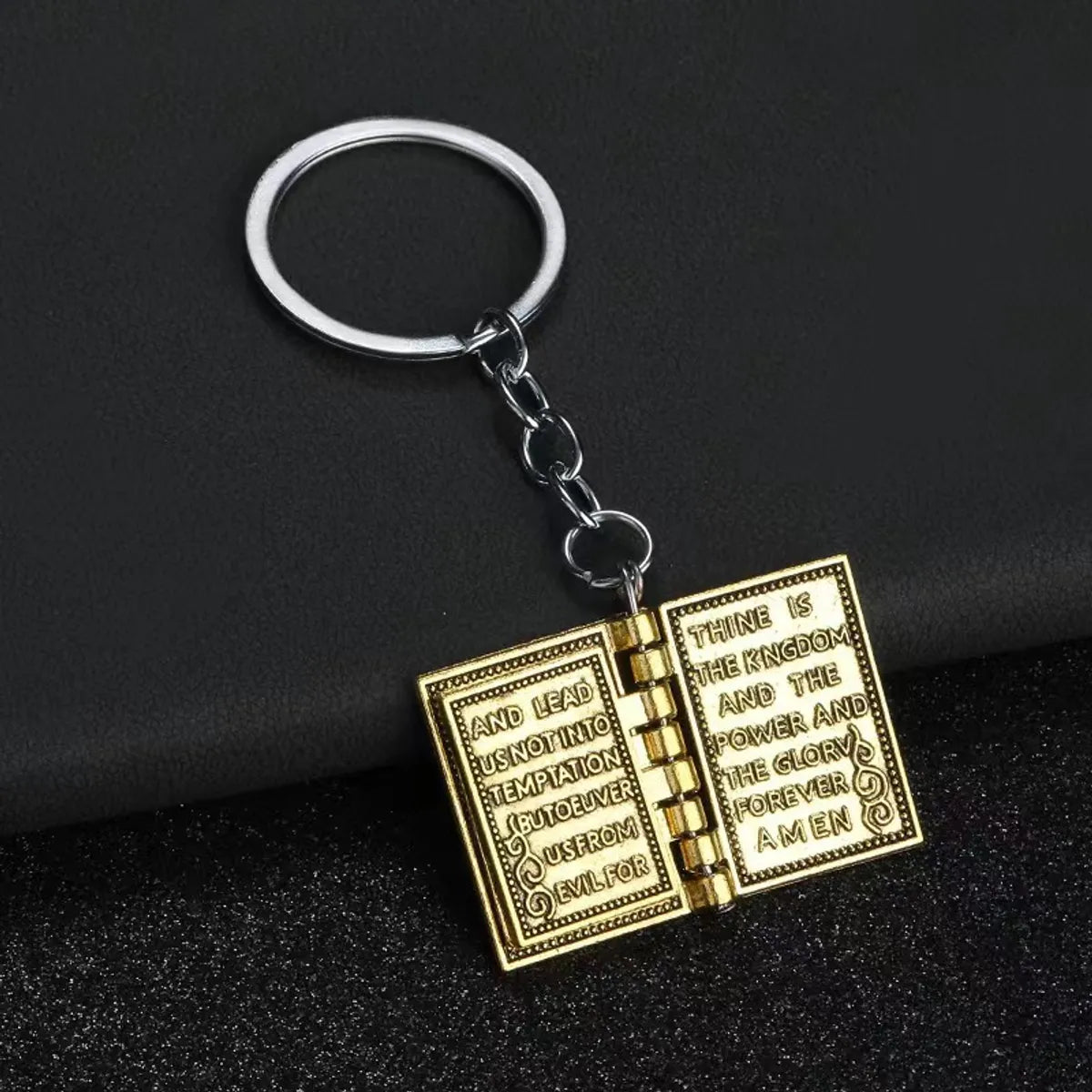 Simple Style Book Letter Alloy Plating Keychain